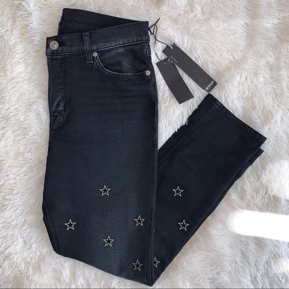 HUDSON Jeans Riley Crop Relaxed Star Grommet Sz 29 - Picture 2 of 12